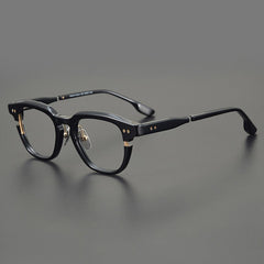 Lionel Vintage Square Acetate Eyeglasses Frame Rectangle Frames Southood Black 
