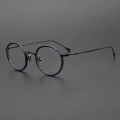 Liv Retro Round Titanium Glasses Frames Round Frames Southood Blue 