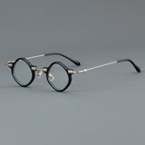 Logan Retro Geometric Glasses Frame Geometric Frames Southood Black Gold 