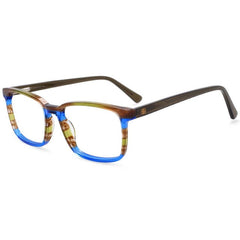 Louise Acetate Glasses Frame Rectangle Frames Southood Green Blue 