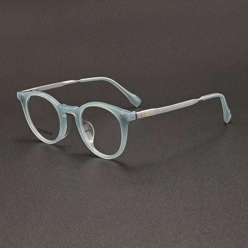 Luciano Acetate Titanium Glasses Frame Oval Frames Southood Light Blue 