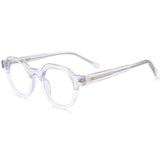 Luke Retro Acetate Optical Glasses Frame Round Frames Southood Clear-White 