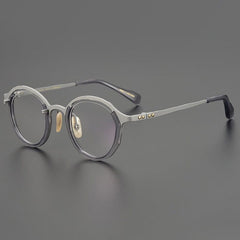 Luther Round Classic Titanium Glasses Frame Round Frames Southood Gray 