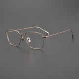 Lyndon Vintage Titanium Eyeglasses Frame Rectangle Frames Southood Rose Gold 