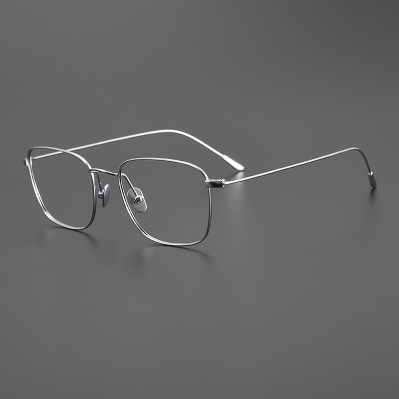 Lyndon Vintage Titanium Eyeglasses Frame Rectangle Frames Southood Silver 