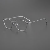 Lyndon Vintage Titanium Eyeglasses Frame Rectangle Frames Southood Silver 