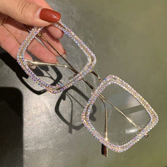 Mabel Vintage Rhinesotne Rectangle Glasses Frames Rectangle Frames MON AB 
