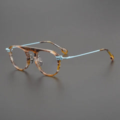Mac Retro Aviator Acetate Glasses Frame Aviator Frames Southood Leopard Blue 