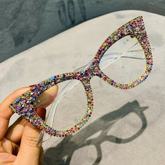 Mae Vintage Rhinesotne Cat-eye Glasses Frames Cat Eye Frames MON mix 
