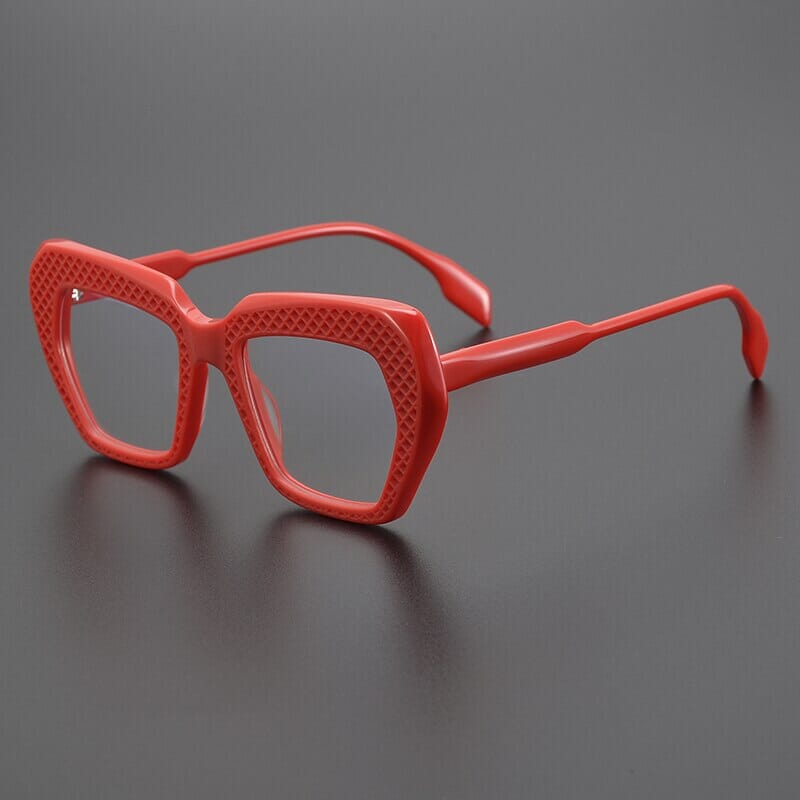 Maggie Acetate Rectangle Glasses Frame Rectangle Frames Southood Red 