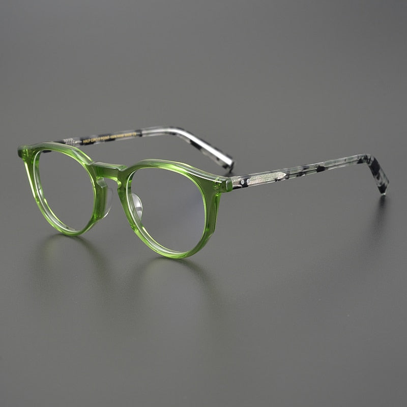 Magnus Vintage Acetate Glasses Frame Round Frames Southood Green 