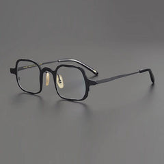 Mai Retro Titanium Eyeglasses Frame Rectangle Frames Southood Black 