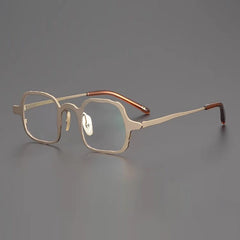 Mai Retro Titanium Eyeglasses Frame Rectangle Frames Southood Gold 