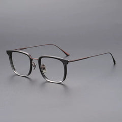 Major Retro Titanium Glasses Frame Rectangle Frames Southood Coffe Black 
