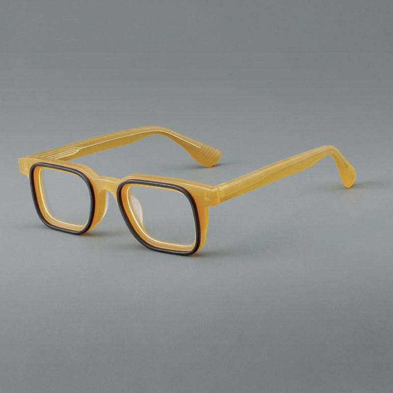 Malvin Acetate Square Eyeglasses Frame Rectangle Frames Southood Yellow 
