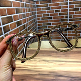 Mamie Vintage Rhinestone Eyewear Cat Eye Frames Mon 1811Gold 