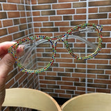 Mamie Vintage Rhinestone Eyewear Cat Eye Frames Mon 1811Mix 