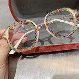 Mamie Vintage Rhinestone Eyewear Cat Eye Frames Mon 1812Mix 