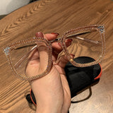 Mamie Vintage Rhinestone Eyewear Cat Eye Frames Mon 1820 pink 