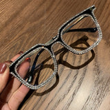 Mamie Vintage Rhinestone Eyewear Cat Eye Frames Mon 1830white 