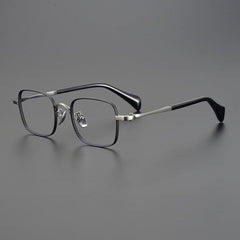 Mariam Vintage Titanium Eyeglasses Frame Rectangle Frames Southood Black Gun 