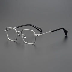 Mariam Vintage Titanium Eyeglasses Frame Rectangle Frames Southood Silver 