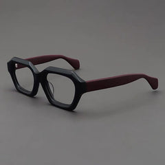 Marlow Retro Thick Acetate Glasses Frame Geometric Frames Southood Matte Black Red 