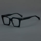 Marlow Retro Thick Acetate Glasses Frame Round Frames Southood Black 