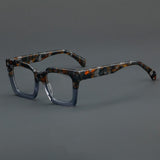 Marlow Retro Thick Acetate Glasses Frame Round Frames Southood Gray Leopard 