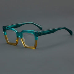 Marlow Retro Thick Acetate Glasses Frame Round Frames Southood Green Tea 