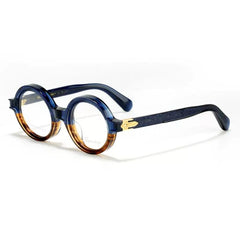 Mason Retro Acetate Glasses Frame Round Frames Southood Blue Brown 