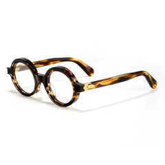 Mason Retro Acetate Glasses Frame Round Frames Southood Leopard 