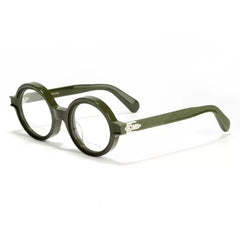 Mason Retro Acetate Glasses Frame Round Frames Southood Olive Green 