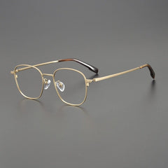 Mastin Ultra Light Vintage Titanium Glasses Frame Rectangle Frames Southood Gold 