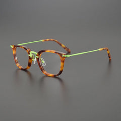 Mats Titanium Beam Glasses Frame Rectangle Frames Southood Leopard 