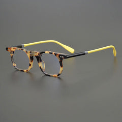 Max Vintage Acetate Optical Glasses Frame Rectangle Frames Southood Yellow-leopard 
