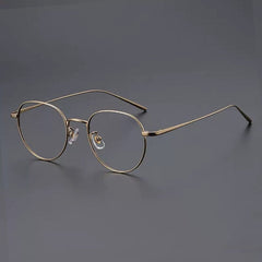 Meldon Vintage Titanium Eyeglasses Frame Geometric Frames Southood Gold 
