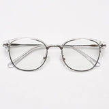 Miguel Vintage Browline Eyeglasses Frame Browline Frames Southood Clear Silver 