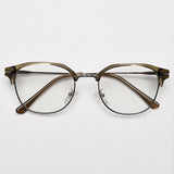 Miguel Vintage Browline Eyeglasses Frame Browline Frames Southood Green Silver 