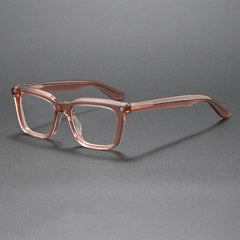 Mikel Vintage Acetate Glasses Frame Rectangle Frames Southood Clear Pink 