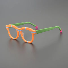 Millen Retro Rectangle Glasses Frame Rectangle Frames Southood Matte Orange 