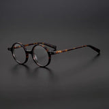 Milo Retro Round Acetate Glasses Frame Round Frames Southood Leopard 