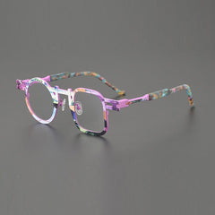 Minaur Retro Titanium Glasses Frame Geometric Frames Southood Purple 