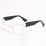 Monica Fashion Cat Eye Glasses Frame Cat Eye Frames Southood White black 