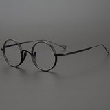Monroe Titanium Round Glasses Frame Round Frames Southood Black-round 