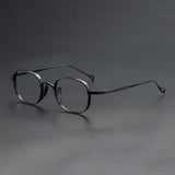 Monroe Titanium Round Glasses Frame Round Frames Southood Black-square 