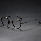 Monroe Titanium Round Glasses Frame Round Frames Southood Bronze-polygon 