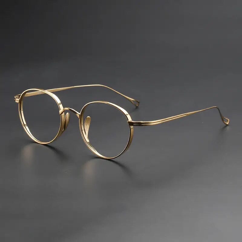 Round titanium glasses outlet