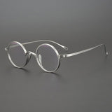Monroe Titanium Round Glasses Frame Round Frames Southood Silver-round 