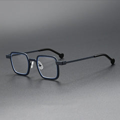 Montes Vintage Alloy Eyeglasses Frame Rectangle Frames Southood Dark Blue 
